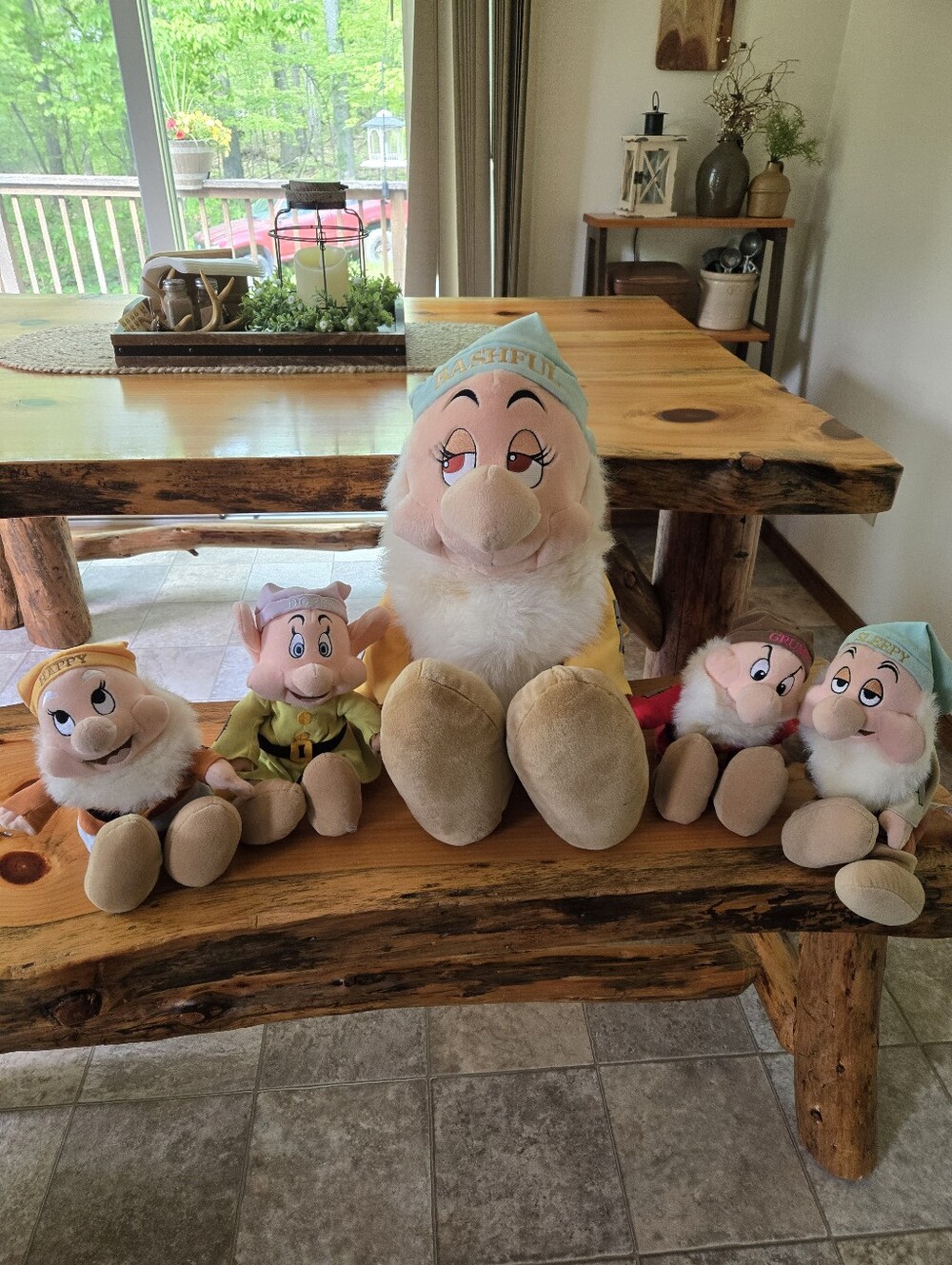 Vintage 90s Disney Seven Dwarfs Plushies